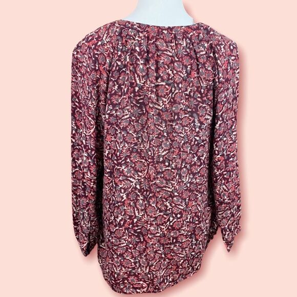 Lucky brand floral semi sheer boho top blouse - Picture 3 of 6